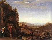 POELENBURGH, Cornelis van Rest on the Flight into Egypt af oil